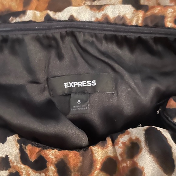 Express Ruched Leopard Mini Dress, size 8 - Picture 4 of 6